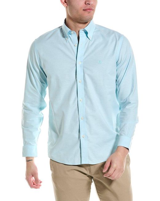 Brooks Brothers Blue Regular Oxford Shirt for men