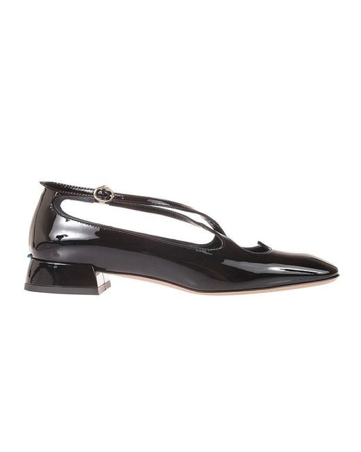 A. BOCCA Black Pointed Toe Shoes With Cut-Out Detail
