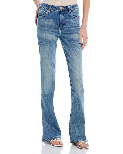 Blank NYC Blue High Rise Faded Flare Jeans