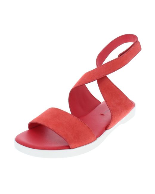Via Spiga Pink Jordan Suede Padded Insole Flat Sandals