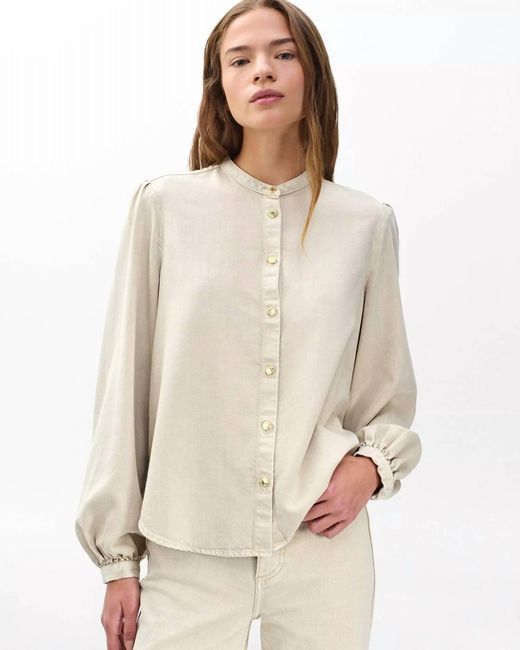 Rag & Bone Natural Ultra Featherweight Sandra Blouse