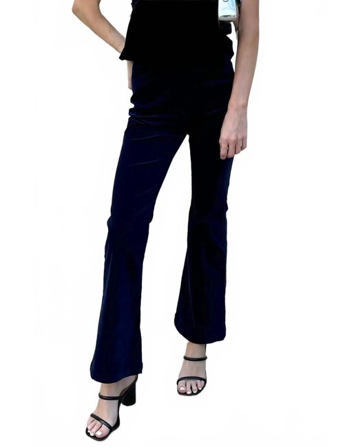 FRNCH Black Velvet Pant
