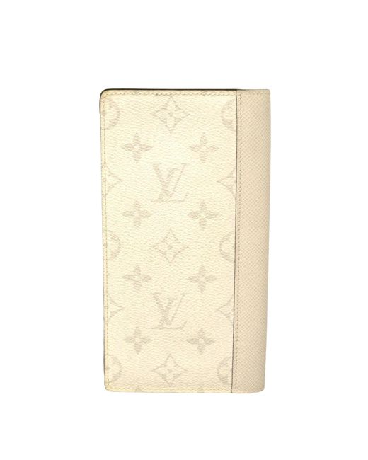 Louis Vuitton Natural Brazza Leather Wallet (pre-owned) for men