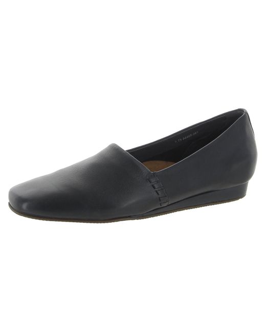 Softwalk® Black Vale Leather Slip On Oxfords