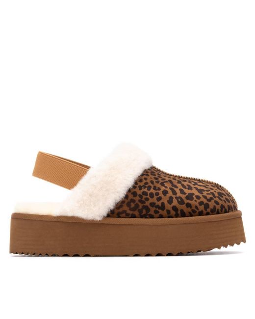 Xti Brown Suede Slingback Clogs By