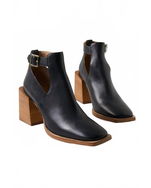 Free People Black Brady Buckle Shoeboot