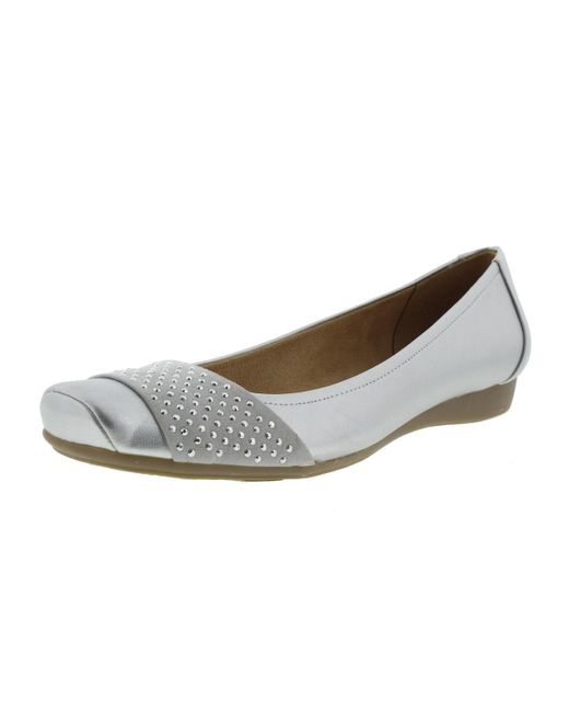 Naturalizer Gray Vine Metallic Embellished Flats