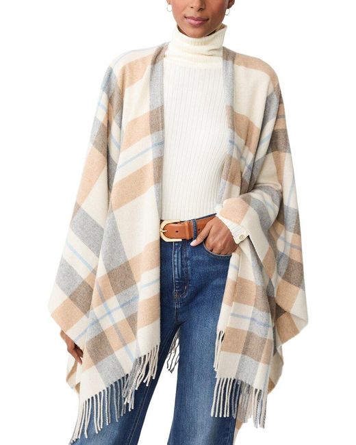 J.McLaughlin Blue J. Mclaughlin Polina Wool-Blend Poncho