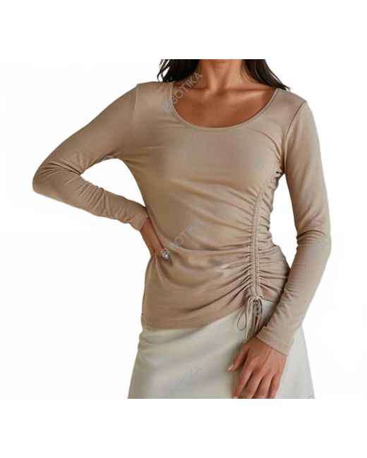Lamade Gray Celestial Ruched Top