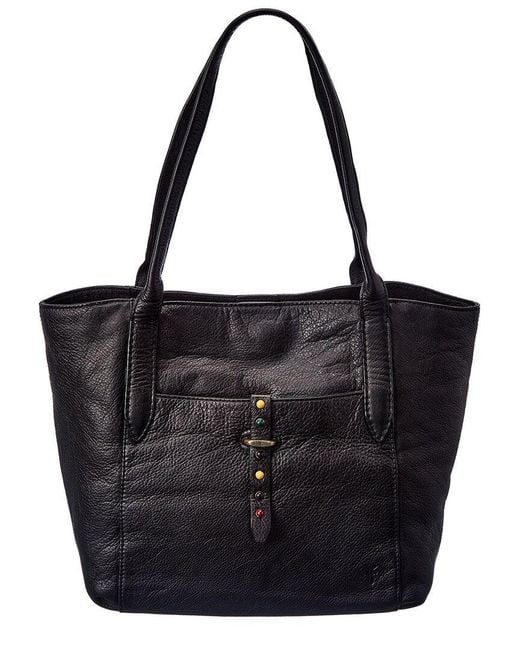 Frye Black Alessi Studded Leather Tote