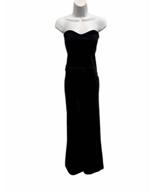 Rivet Utility Black Expander Strapless Jumpsuit