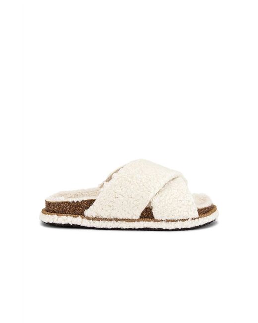 Free People White So Soft Sidelines Footbed Sandals