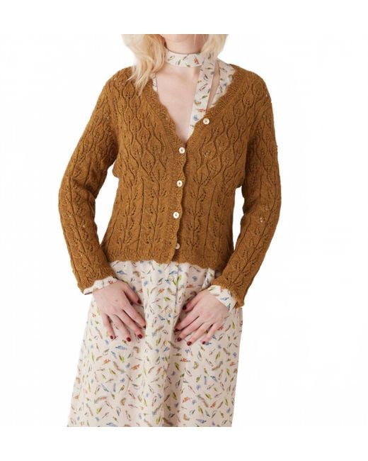RoseVelvet Women's Brown Emma V Neck Sweater