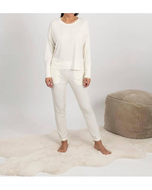 Aspen Dream Natural Ribbed Long Sleeve Top