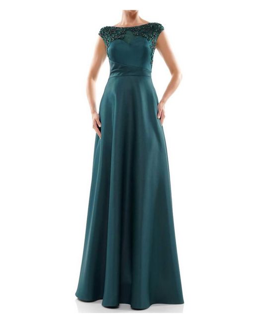 Marsoni by Colors Blue Satin Gown