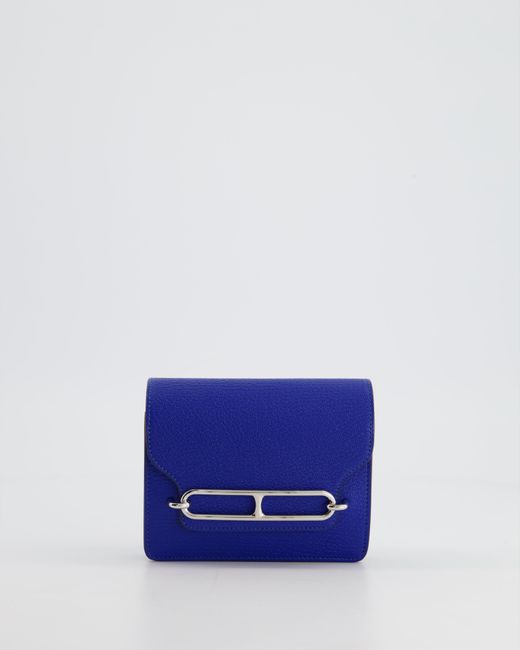 Hermès Blue Hermès Roulis Slim Belt Wallet