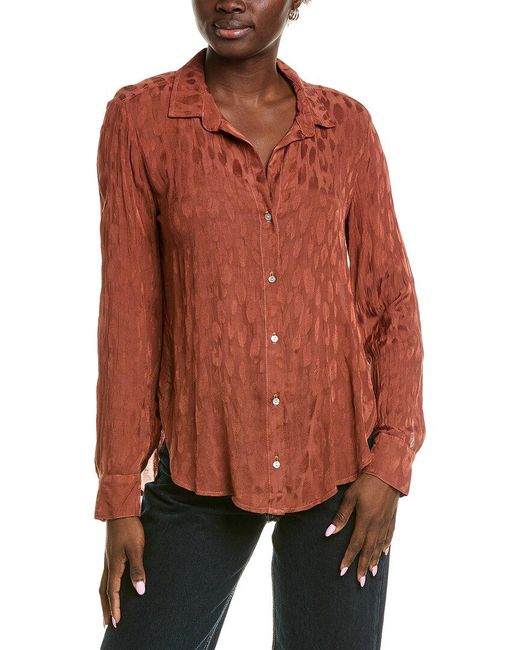 Bella Dahl Red Flowy Button Down