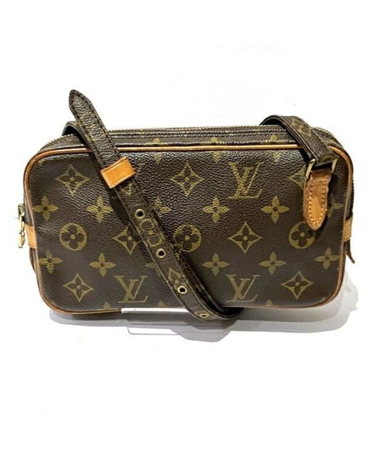 Louis Vuitton Green Marly Canvas Shoulder Bag (pre-owned)