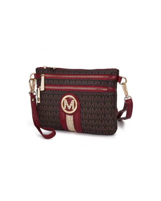 Fashnzfab Red Mkf Tarren Signature Crossbody/Wristlet By Mia K