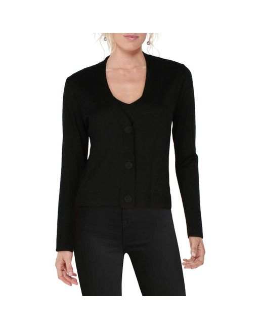 Kobi Halperin Black Florence Wool Layered Cardigan Sweater