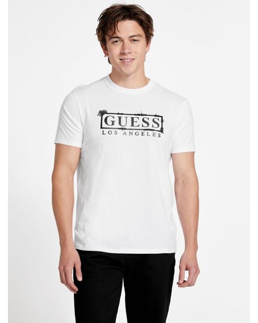 Guess Factory White Eco Dale Logo Tee for men