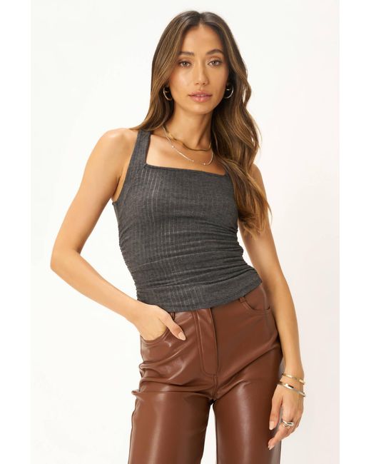 Project Social T Black Soirée Side Ruched Tank