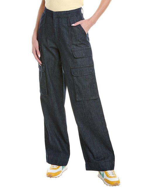 FRAME Blue Rinse Relaxed Straight Cargo Jean