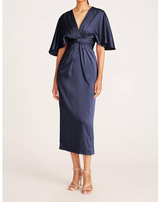 THEIA Blue Lucia Kimono Midi Dress