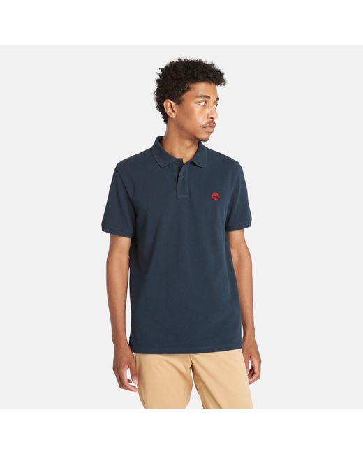Timberland Blue Millers River Pique Polo Shirt for men