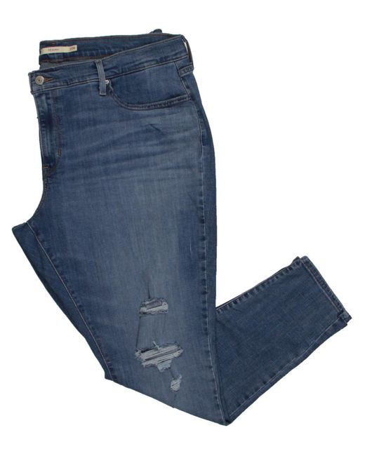 Levi's Blue Plus Mid-rise Stretch Skinny Jeans