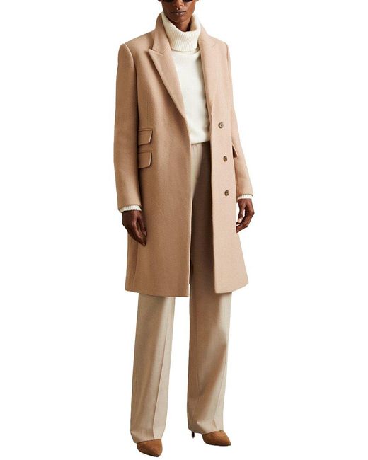 Reiss Natural Louis Wool-Blend Coat