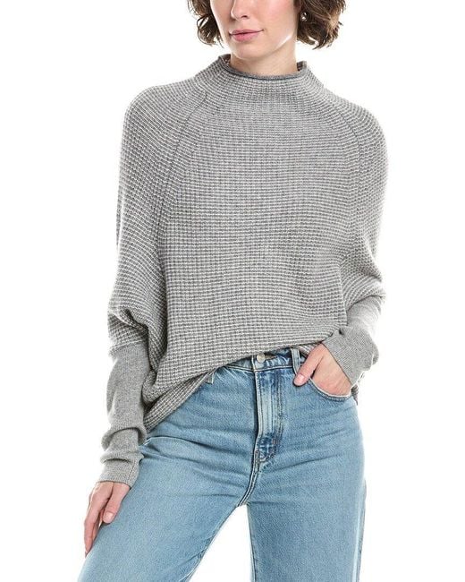 InCashmere Gray Dolman Wool & Cashmere-Blend Sweater