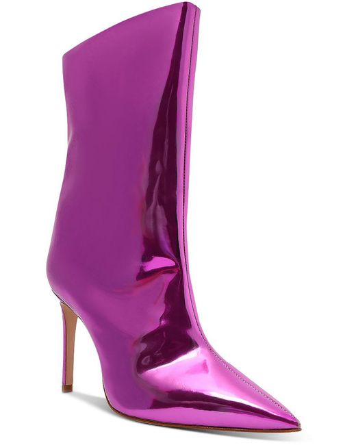 SCHUTZ SHOES Mary Pointed Toes Half Calf Knee-high Boots in Purple | Lyst
