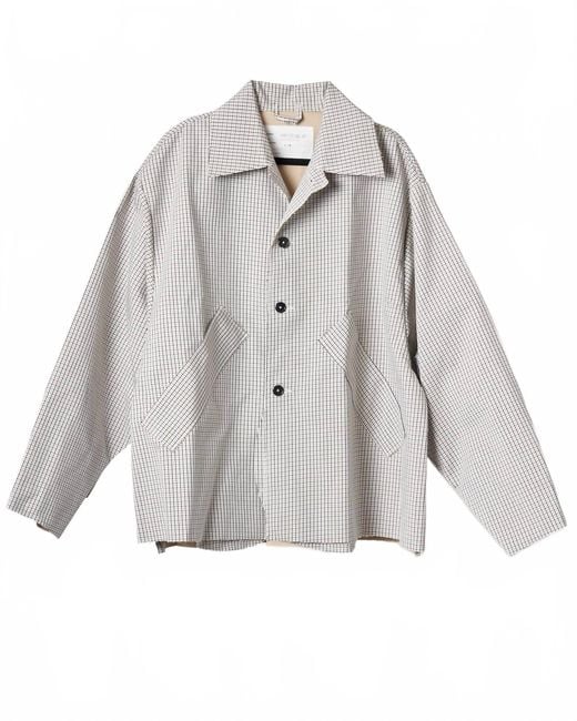 Camiel Fortgens Short Mac Coat in Gray for Men | Lyst
