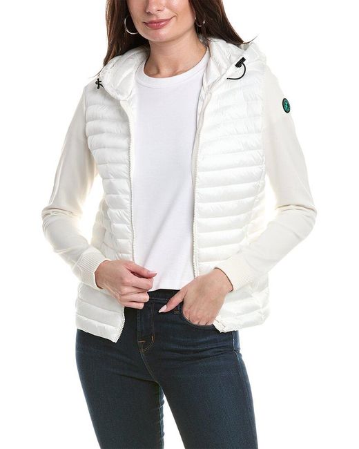 Save The Duck White Paige Short Jacket