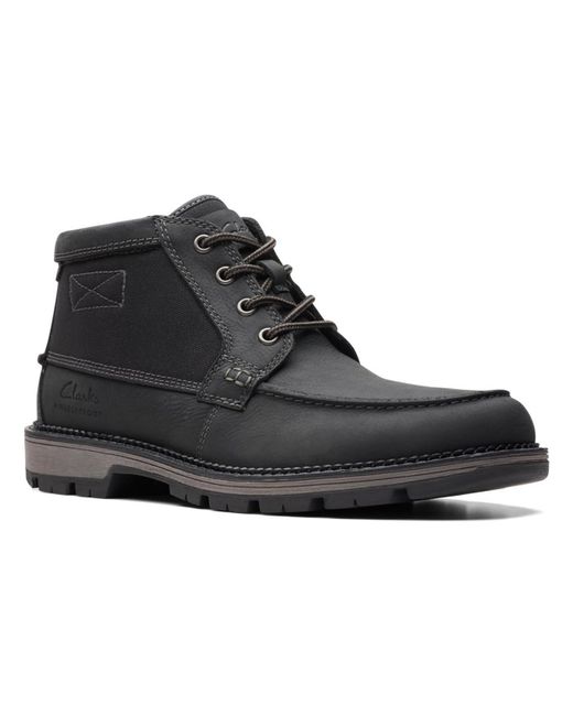 Clarks Black Maplewalk Moc Leather Upper Leather Chukka Boots for men