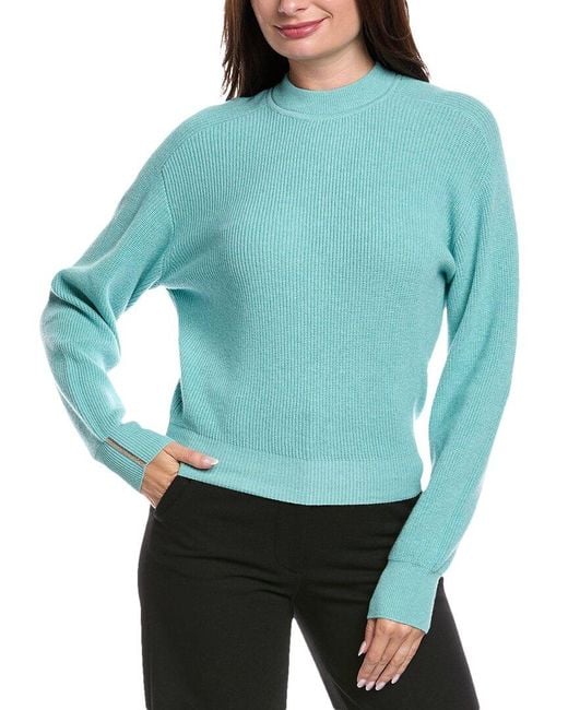 Peserico Blue Wool, Silk, & Cashmere-Blend Sweater
