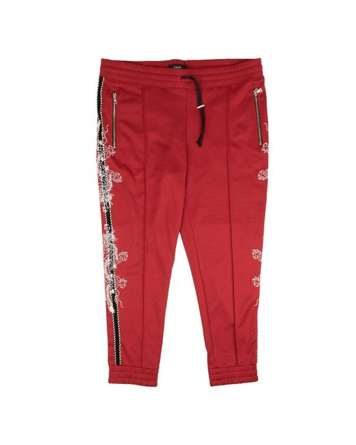 Amiri Red Scarlet Dragon Souvenir Track Pants for men