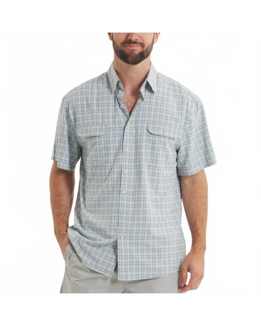 Southern Marsh Gray Short Sleeve Merida Mar Performance Shirt for men