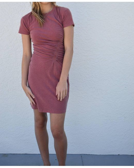 Sundry Purple Mini T-shirt Dress