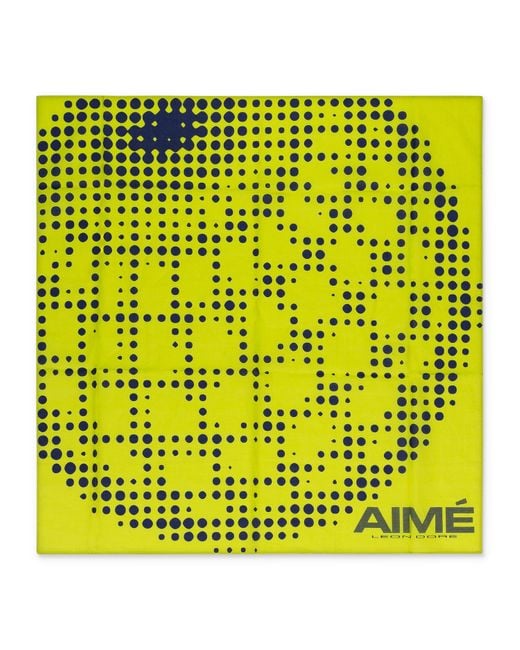 Aimé Leon Dore Yellow New Balance Geo Print Bandana Hat for men