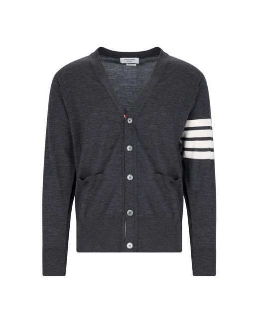 Thom Browne Blue Button-Down Cardigan for men