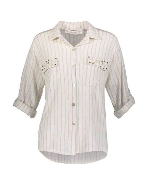 Guadalupe Blue Giovanna Stripes Top