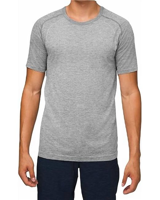 lululemon athletica Gray Metal Vent Tech Short Sleeve Shirt for men