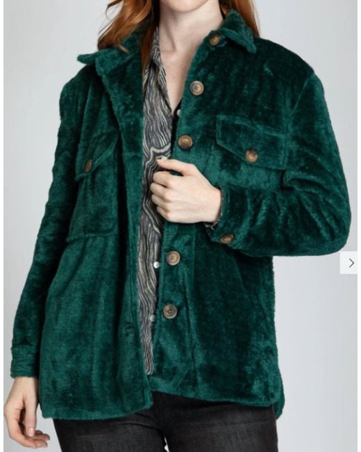Apny Green Sherpa Jacket