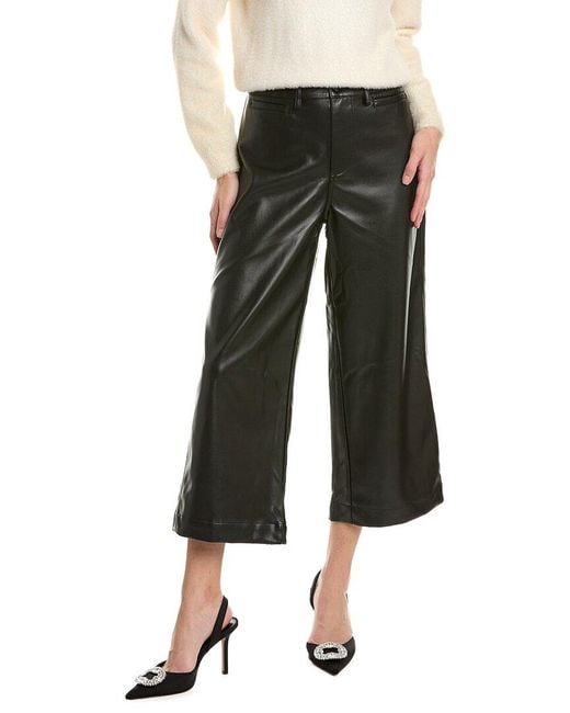 OAT New York Black High-Rise Wide Leg Crop Pant