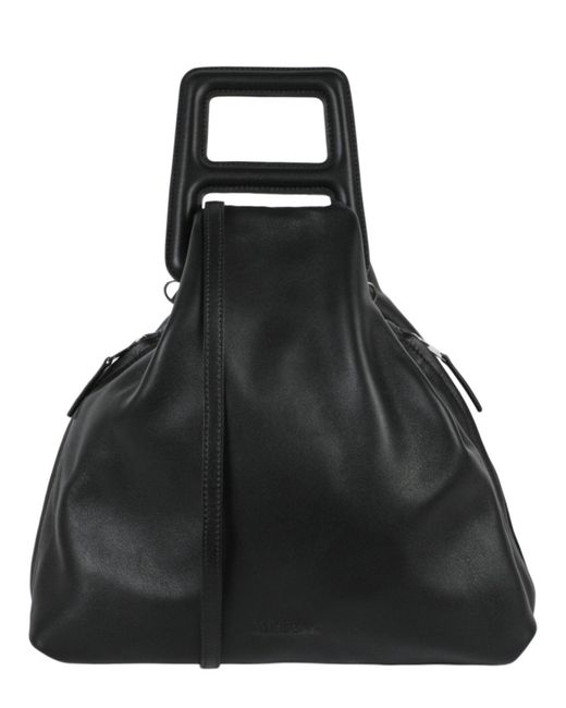 Ambush Black A-handle Leather Shoulder Bag