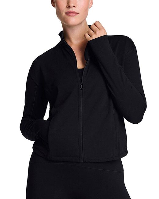 Spanx Blue Brushed Full Zip Jacket