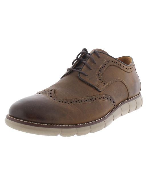 Johnston & Murphy Holden Leather Wingtip Oxfords in Brown for Men Lyst