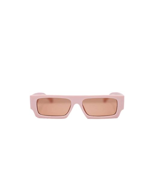 KnotWtr Pink Rectangle Sunglasses